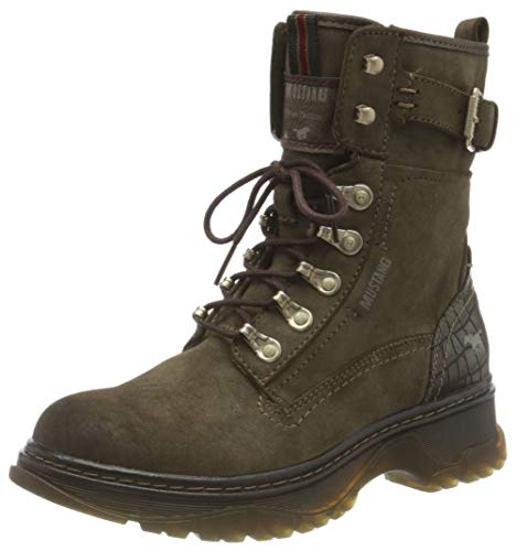 MUSTANG 1361-602, Botas Cortas al Tobillo Mujer, Verde Oliva, 39 EU