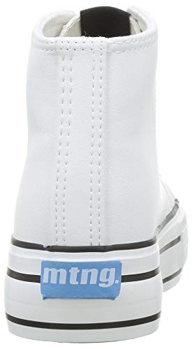 Mustang Bigger-K, Zapatillas Deportivas Mujer, Action PU Blanco, 37 EU