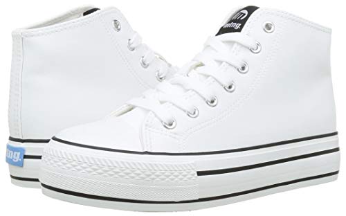 Mustang Bigger-K, Zapatillas Deportivas Mujer, Action PU Blanco, 37 EU