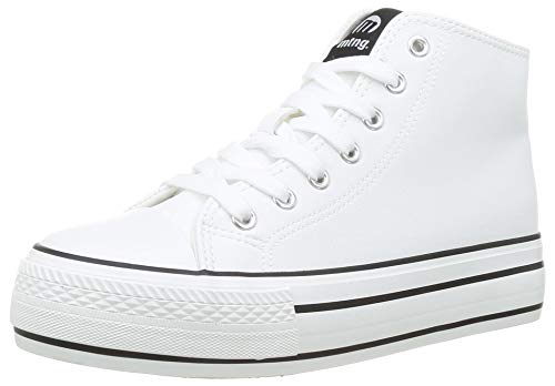 Mustang Bigger-K, Zapatillas Deportivas Mujer, Action PU Blanco, 37 EU