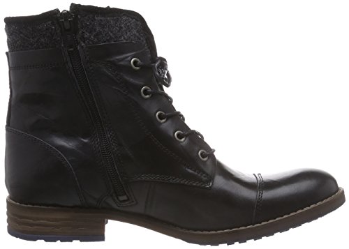 Mustang Schnür-Booty - botas de caño bajo de cuero mujer, color negro, talla 42