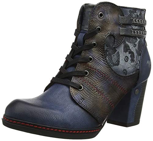Mustang - Stiefelette, Botines Mujer, Azul (Dunkelblau 800), 36 EU