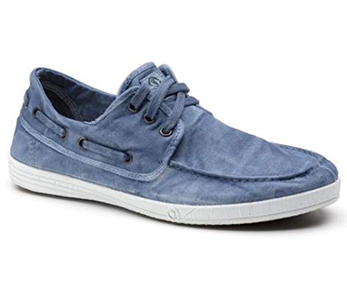 Natural World Eco Nautico 303E Calzado Hombre Entrega 24 Horas Calzado Ecológico Zapatillas Hombre 100% EcoFriendly Natural World 303 E Natural World Hombre Hecho en España (43 EU, Celeste)