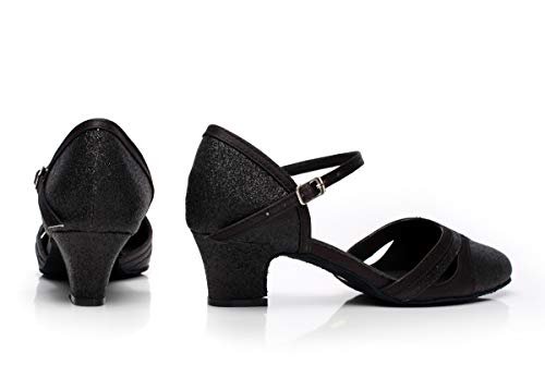 Naudamp Mujer Zapatos De Baile Latino Salón Cómodos Brillo Zapatos De Fiesta De Tango De Salsa Bombas De Boda