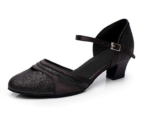 Naudamp Mujer Zapatos De Baile Latino Salón Cómodos Brillo Zapatos De Fiesta De Tango De Salsa Bombas De Boda