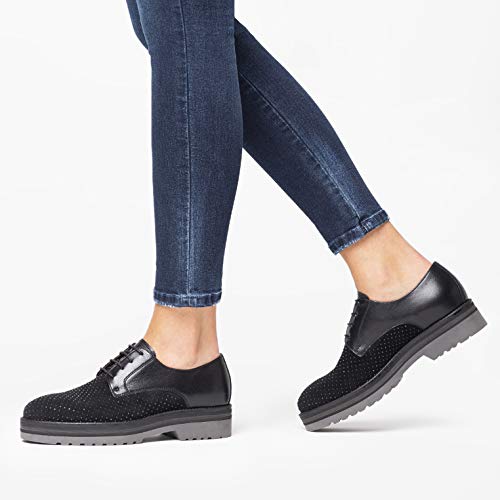 NeroGiardini A806560D Blucher Mujer De Piel Y Ante - Negro 38 EU