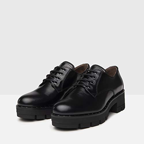 NeroGiardini A909781D Blucher Mujer De Piel Y Tela - Negro 40 EU