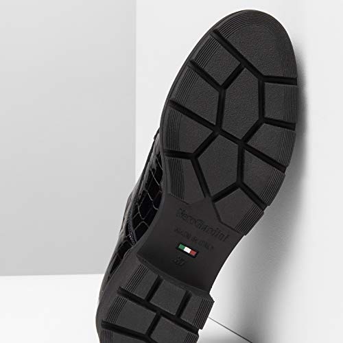 NeroGiardini A909783D Blucher Mujer De Piel Y Tela - Negro 39 EU