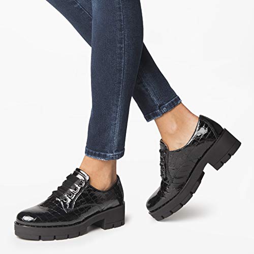 NeroGiardini A909783D Blucher Mujer De Piel Y Tela - Negro 39 EU