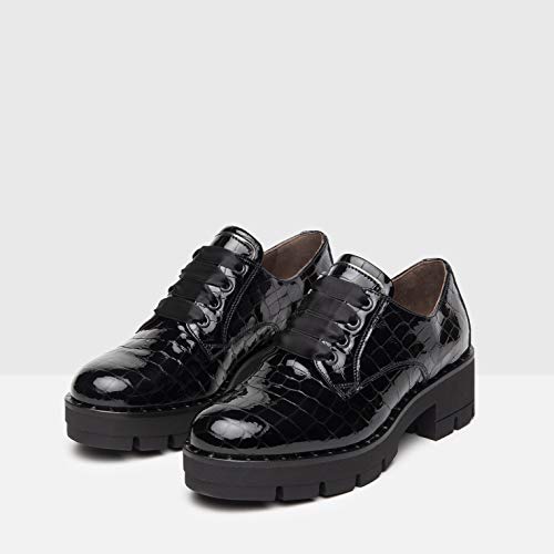 NeroGiardini A909783D Blucher Mujer De Piel Y Tela - Negro 39 EU