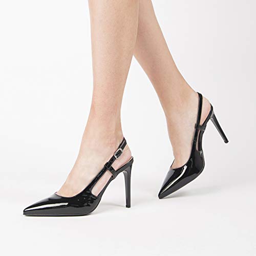 NEROGIARDINI E011040DE Slingback Mujer De Charol - Negro 37 EU