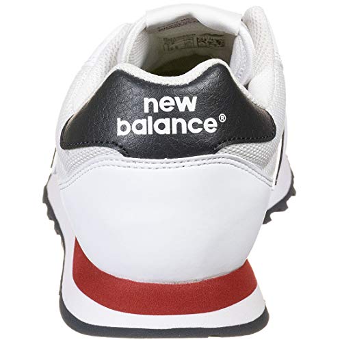 New Balance 500 Core, Zapatillas Hombre, Blanco (Munsell White/Eclipse/Tempo Red Swb), 40.5 EU