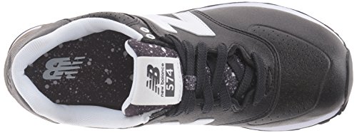 New Balance 574, Zapatillas Deportivas Mujer, Negro (Black/grey), 38 EU