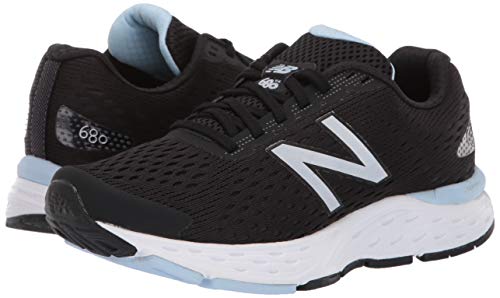 New Balance 680v6, Zapatillas de Running Mujer, Negro (Black/White), 44 EU