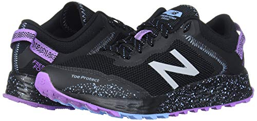 New Balance Arishi V1 Fresh Foam, Zapatillas para Carreras de montaña para Mujer, Negro Morado Neo Violeta, 36.5 EU
