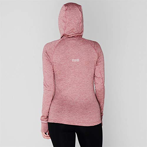 New Balance Mujer Heatgrid Sudadera con Capucha Deportiva Rosa Oscuro/Gris 36 (XS)