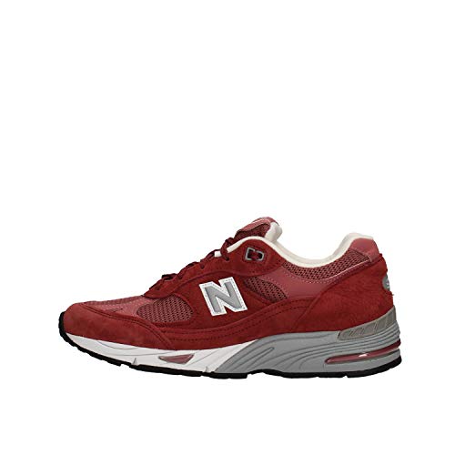 New Balance - Zapatillas de mujer burdeos de piel W991DR Rojo Size: 41 EU