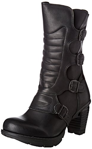 New Rock M-TR003X-S1 - Botas de Otra Piel Mujer, Negro (Negro (Black 001)), 39 EU