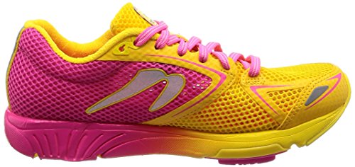 newtonrunning Distance 7, Zapatillas de Running para Mujer, Rosa (Pink/Yellow 001), 39 EU