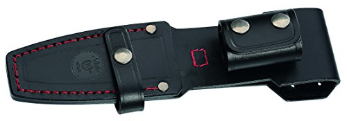 Nieto - Mustang cuchillos al aire libre, an.58 acero inoxidable apretones de palo de rosa, agujero de cuerda, envoltura de cuero