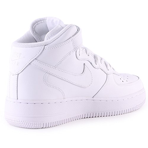 Nike Air Force 1 Mid '07 Zapatillas para Hombre, Blanco, Talla EU 42.5 ( 8 UK)