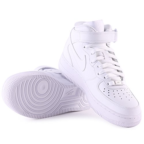 Nike Air Force 1 Mid '07 Zapatillas para Hombre, Blanco, Talla EU 44 (9 UK)