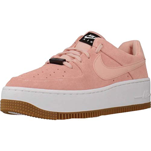 Nike Air Force 1 Sage Low, Zapatillas de Baloncesto para Mujer, Multicolor (Coral Stardust/Coral Stardust/Black 603), 40.5 EU