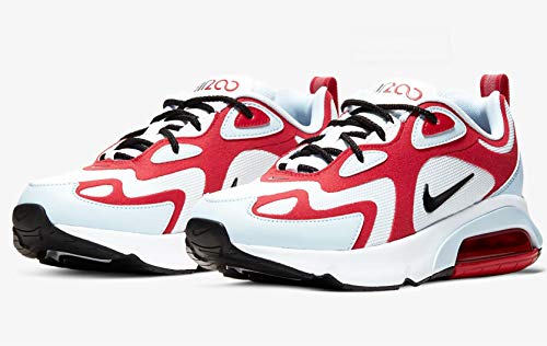 Nike Air Max 200 Mujeres Zapatos Tamaño, Rojo (Blanco/Negro-Gym Rojo-Medio Azul), 36 EU