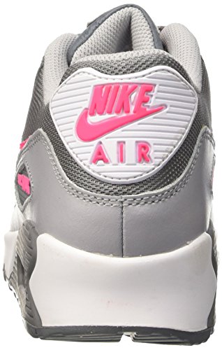 Nike Air MAX 90 Mesh (GS), Zapatillas de Running para Niñas, Gris/Rosa/Gris/Blanco (Cl Grey/Hypr Pnk-WLF Gry-White), 37 1/2 EU