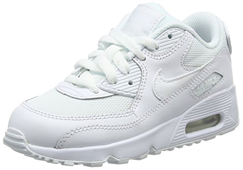 Nike Air MAX 90 Mesh (PS), Zapatos de Primeros Pasos para Bebés, Blanco (Blanco (White/White), 28.5 EU