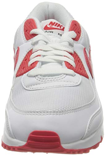 Nike Air MAX 90, Zapatillas para Correr Hombre, White Hyper Red Black, 44 EU