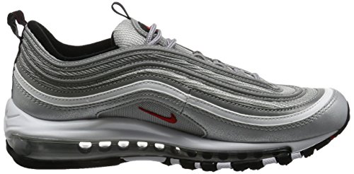 Nike Air MAX 97 OG QS Silver Bullet La Silver - Metallic Silver/Varsity Red Trainer Size 10 UK
