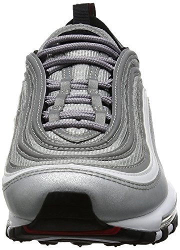Nike Air MAX 97 OG QS Silver Bullet La Silver - Metallic Silver/Varsity Red Trainer Size 10 UK