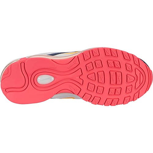 NIKE Air MAX 97 W Zapatillas Moda Mujeres Blanco/Azul/Naranja - 35 1/2 - Zapatillas Bajas