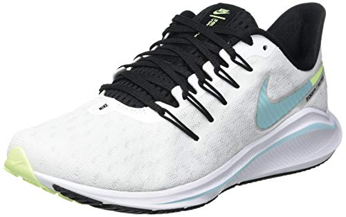 NIKE Air Zoom Vomero 14, Running Shoe Mujer, White Glacier Ice Black Pure Platinum, 38 EU