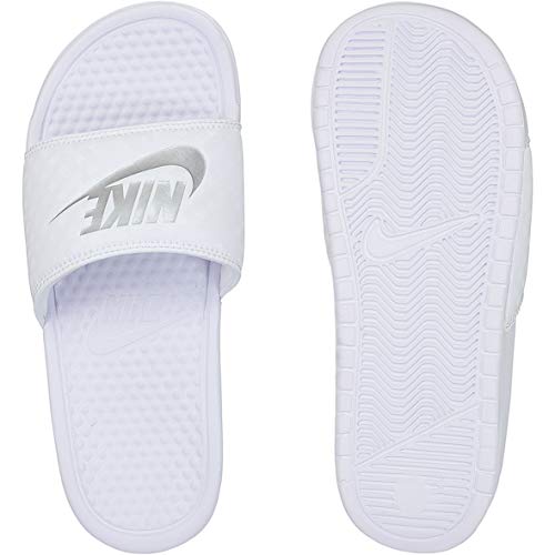 Nike Benassi JDI - Chanclas para mujer, color Blanco, talla 42 EU