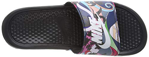 NIKE Benassi JDI Print, Sandal Mujer, Black/White, 39 EU