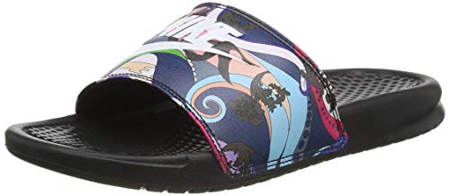 NIKE Benassi JDI Print, Sandal Mujer, Black/White, 39 EU