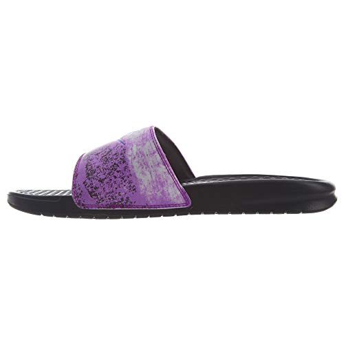Nike Benassi JDI Print, Zapatos de Playa y Piscina para Hombre, Multicolor (Black/Racer Blue/Vivid Purple 017), 41 EU