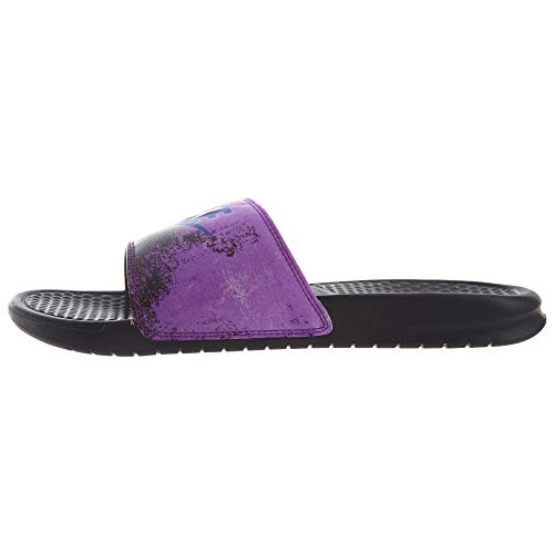 Nike Benassi JDI Print, Zapatos de Playa y Piscina para Hombre, Multicolor (Black/Racer Blue/Vivid Purple 017), 41 EU