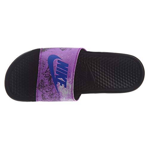 Nike Benassi JDI Print, Zapatos de Playa y Piscina para Hombre, Multicolor (Black/Racer Blue/Vivid Purple 017), 41 EU