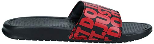 Nike Benassi JDI Print, Zapatos de Playa y Piscina para Hombre, Negro (Black/University Red 25), 45 EU