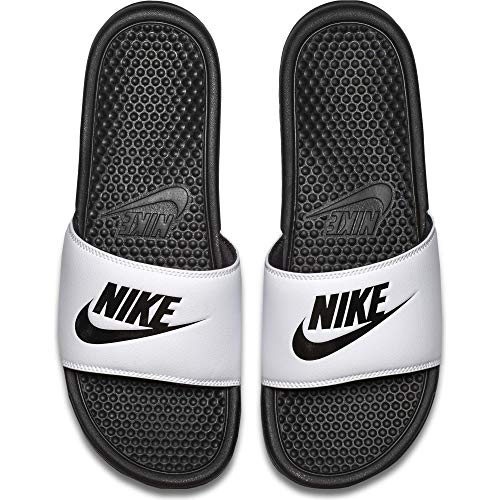 Nike Benassi JDI, Sandal Hombre, White/Black/Black, 36 EU