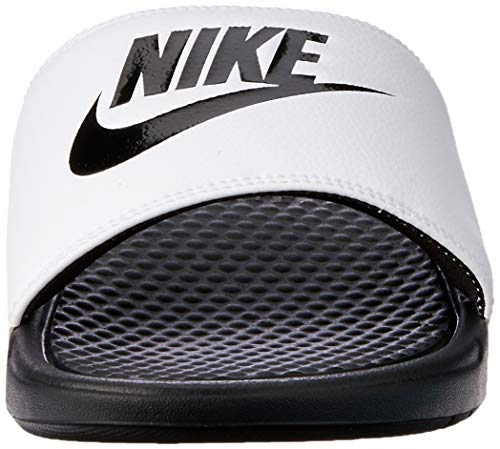NIKE Benassi JDI, Sandal Mens, White/Black-Black, 45 EU