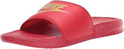 Nike Benassi JDI, Slide Sandal Hombre, University Red/Metallic Gold, 41 EU