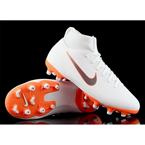 Nike Bota Mercurial Superfly VI Academy MG Junior Talla 33.5 JR, Color Blanco, Naranja Flúor