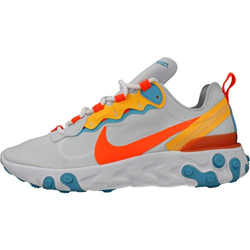 NIKE Bq2728-011, Sneaker Mujer, Football Grey Hyper Crimson Blue Fury, 40 EU