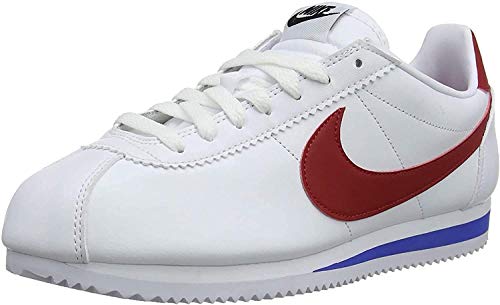 Nike Classic Cortez Leather, Zapatillas Mujer, Blanco (White/Varsity Red-Varsity Royal 103), 38 EU