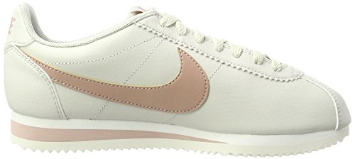 Nike Classic Cortez Leather, Zapatillas para Mujer, Beige (Lt Bone/Particle Pink/Summit White), 39 EU