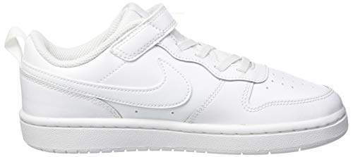 Nike Court Borough Low 2, Sneaker Boys, White White White, 35 EU
